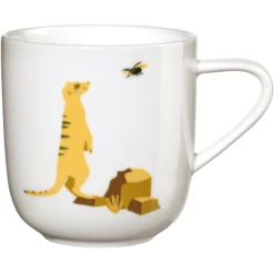 ASA Selection Handvat Mok Meerkat Elvis Wit Glanzend