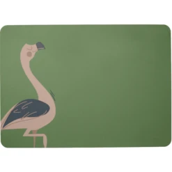 ASA Selection Placemat Fiona Flamingo Groen -Kleintje Luxe asa selection placemat fiona flamingo groen a407173 1