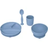 Atmosphera Siliconen Servies Set 4 St. Grijs-blauw