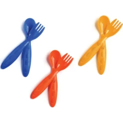 BabyJem Lepel- En Vorkenset 2 Stuks BPA Vrij Roze -Kleintje Luxe babyjem lepel en vorkenset 2 stuks bpa vrij roze a284050 2