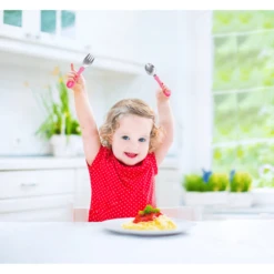 BabyJem RVS Vork En Lepel Oranje -Kleintje Luxe babyjem rvs vork en lepel oranje a282440 4