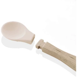 BabyJem Siliconenlepel Met Houten Handvat, Naturel -Kleintje Luxe babyjem siliconenlepel met houten handvat naturel a375305 2