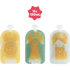 Badabulle Knijpzak 15 Pak -Kleintje Luxe badabulle knijpzak 15 pak a329597 2