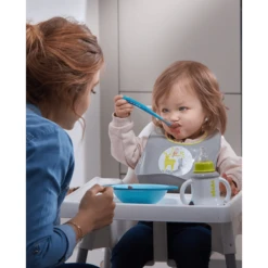 BEABA Ergonomische Siliconen Baby Lepel Blauw -Kleintje Luxe beaba ergonomische siliconen baby lepel blauw a274599 2