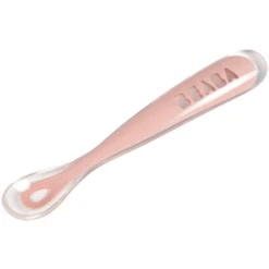 BEABA Ergonomische Siliconen Babylepel 1e Leeftijd Oud Roze -Kleintje Luxe beaba ergonomische siliconen babylepel 1e leeftijd oud roze a303185 3