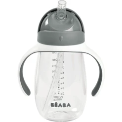 BEABA Rietjesbeker 300ml - Mineraal Grijs -Kleintje Luxe beaba rietjesbeker 300ml mineraal grijs a364120 3