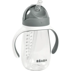 BEABA Rietjesbeker 300ml - Mineraal Grijs -Kleintje Luxe beaba rietjesbeker 300ml mineraal grijs a364120 4