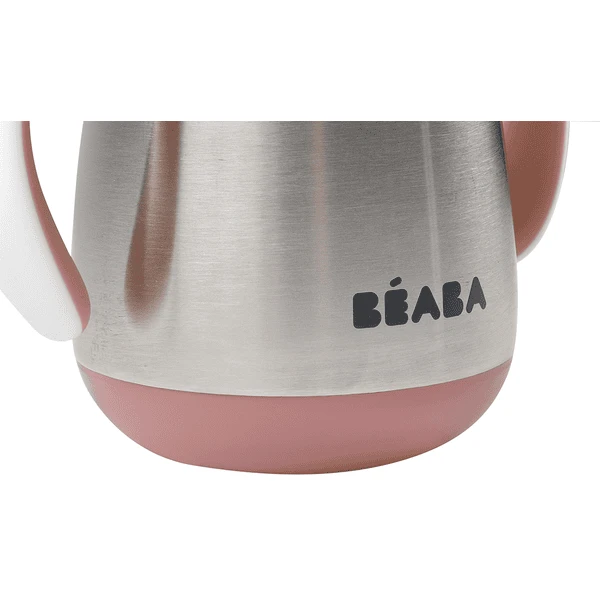 BEABA Roestvrijstalen Rietjesbeker 250 Ml Oud Roze 4 BEABA Roestvrijstalen Rietjesbeker 250 Ml Oud Roze - Afbeelding 4