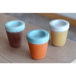 BEABA Serveerverpakking Set Van 3 Siliconen 200ml (Jungle) -Kleintje Luxe beaba serveerverpakking set van 3 siliconen 200ml jungle a302094 3