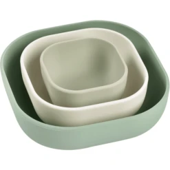 BEABA ® Set Van 3 Kommen, Saliegroen/ Cotton /lichtgrijs Gemaakt Van Silicone -Kleintje Luxe beaba set van 3 kommen saliegroen cotton lichtgrijs gemaakt van silicone a409218 4