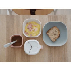 BEABA ® Set Van 3 Kommen, Velvet Grijs/ Cotton /lichtroze Gemaakt Van Silicone -Kleintje Luxe beaba set van 3 kommen velvet grijs cotton lichtroze gemaakt van silicone a409220 3