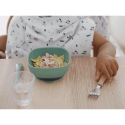 BEABA ® Siliconen Kom Met Zuignap. Saliegroen -Kleintje Luxe beaba siliconen kom met zuignap saliegroen a392956 3