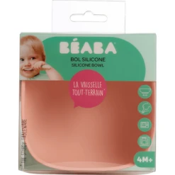BEABA Siliconen Schaal Met Zuignap Roze -Kleintje Luxe beaba siliconen schaal met zuignap roze a303149 2