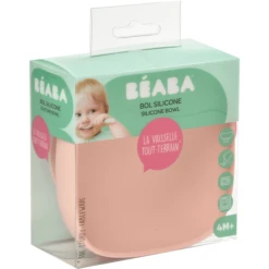 BEABA Siliconen Schaal Met Zuignap Roze -Kleintje Luxe beaba siliconen schaal met zuignap roze a303149 4