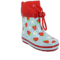 Beck Rubberlaarzen Aardbei Lichtblauw -Kleintje Luxe beck rubberlaarzen aardbei lichtblauw a314945 2