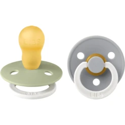 BIBS Dummies Colour Sage En Cloud Glow Vanaf 18 Maanden, 2 Stuks.