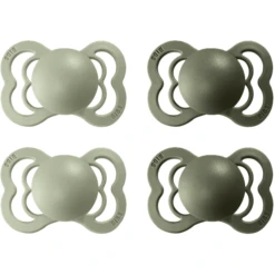 BIBS Dummies Supreme Sage / Hunter Green Silicone 0-6 Maanden, 4 St.
