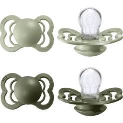 BIBS Dummies Supreme Sage / Hunter Green Silicone 0-6 Maanden, 4 St. -Kleintje Luxe bibs dummies supreme sage hunter green silicone 0 6 maanden 4 st a321153 3