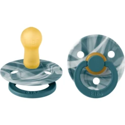 BIBS® Dummy Colour Tie Dye - Forest Lake & White 6-18 Maanden, 2st. -Kleintje Luxe bibs dummy colour tie dye forest lake amp white 6 18 maanden 2st a369863 2