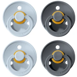 BIBS Fopspeen Colour Baby Blauw / IJzer 0-6 Maanden, 4 St.