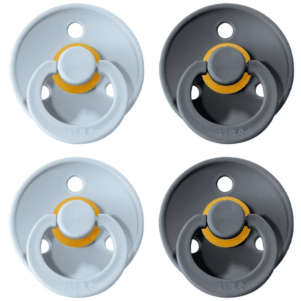 BIBS Fopspeen Colour Baby Blauw / IJzer 0-6 Maanden, 4 St. 1 BIBS Fopspeen Colour Baby Blauw / IJzer 0-6 Maanden, 4 St.