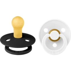 BIBS Fopspeen Colour Black / White 0-6 Maanden, 2 St.