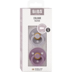 BIBS® Fopspeen Colour Fossil Grey & Mauve 0-6 Maanden, 2 Stuks. -Kleintje Luxe bibs fopspeen colour fossil grey amp mauve 0 6 maanden 2 stuks a379214 2