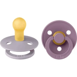 BIBS® Fopspeen Colour Fossil Grey & Mauve 0-6 Maanden, 2 Stuks. -Kleintje Luxe bibs fopspeen colour fossil grey amp mauve 0 6 maanden 2 stuks a379214 3