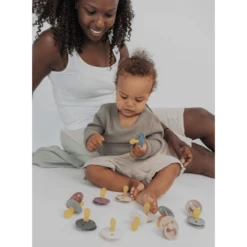 BIBS® Fopspeen Colour Khaki & Dusty Blauw 0-6 Maanden, 2 Stuks. -Kleintje Luxe bibs fopspeen colour khaki amp dusty blauw 0 6 maanden 2 stuks a379250 4