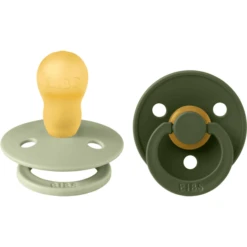 BIBS® Fopspeen Colour Sage/Hunter Green 18+ Maanden, 2 Stuks.