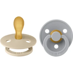 BIBS® Fopspeen Colour Symmetrische Speen Cloud & Vanilla 6-18 Maanden, 2st. -Kleintje Luxe bibs fopspeen colour symmetrische speen cloud amp vanilla 6 18 maanden 2st a390053 2