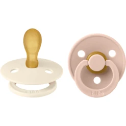 BIBSĀ® Fopspeen Colour Symmetrische Speen Ivoor & Blush 6-18 Maanden, 2st.