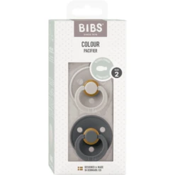 BIBS® Fopspeen Colour Symmetrische Speen Sand & Iron 6-18 Maanden, 2 Stuks. -Kleintje Luxe bibs fopspeen colour symmetrische speen sand amp iron 6 18 maanden 2 stuks a390059 3