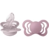 BIBS® Fopspeen Couture Dusky Lila & Heather 6-18 Maanden, 2 Stuks.