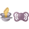 BIBS® Fopspeen Couture Fossil Grey & Mauve Latex 6-18 Maanden, 2 Stuks.