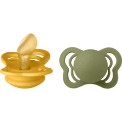 BIBS Fopspeen Couture HOlive Latex 0-6 Maanden, 2 Stuks.