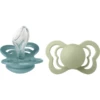 BIBS Fopspeen Couture Island Sea En Sage Silicone 6-18 Maanden, 2 Stuks.