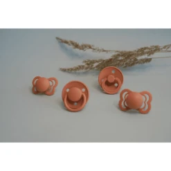 BIBS Fopspeen Couture Vanille / Peach Siliconen 0-6 Maanden, 2 Stuks. -Kleintje Luxe bibs fopspeen couture vanille peach siliconen 0 6 maanden 2 stuks a320968 3