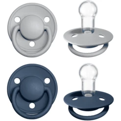 BIBS Fopspeen De Lux Wolk / Steel Blauw 0-36 Mnd, 4 St. -Kleintje Luxe bibs fopspeen de lux wolk steel blauw 0 36 mnd 4 st a321148 2
