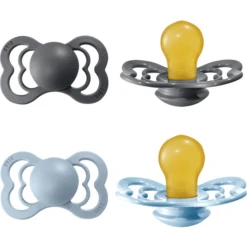 BIBS Fopspeen Supreme Baby Blauw / IJzer Latex 6-36 Maanden, 4 St. -Kleintje Luxe bibs fopspeen supreme baby blauw ijzer latex 6 36 maanden 4 st a321165 3