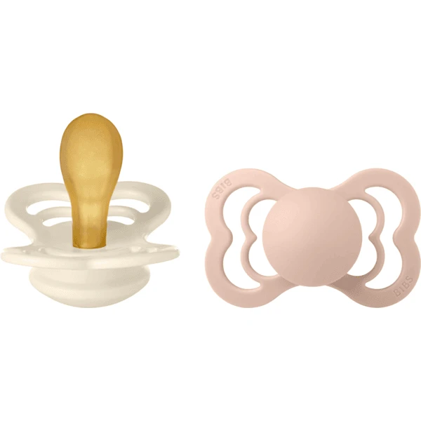 BIBS Fopspeen Supreme Blush /Ivory Latex 6-36 Maanden, 2 Stuks. 2 BIBS Fopspeen Supreme Blush /Ivory Latex 6-36 Maanden, 2 Stuks. - Afbeelding 2