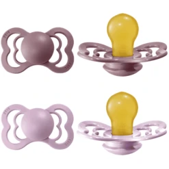 BIBS Fopspeen Supreme Dusky Lila / Heather Latex 6-36 Maanden, 4 St. -Kleintje Luxe bibs fopspeen supreme dusky lila heather latex 6 36 maanden 4 st a321163 3