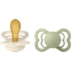 BIBS® Fopspeen Supreme Ivoor & Salie Latex 6-36 Maanden, 2 St.
