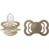 BIBS Fopspeen Supreme Vanille/Donkere Oak Silicone 6-36 Maanden, 2 Stuks
