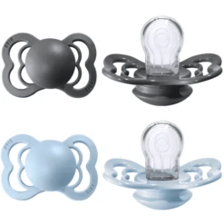 BIBS Fopspenen Supreme Baby Blauw / IJzer Siliconen 6-36 Maanden, 4st. -Kleintje Luxe bibs fopspenen supreme baby blauw ijzer siliconen 6 36 maanden 4st a321161 3