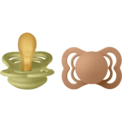 BIBS Latex Fopspeen Supreme Meadow En Earth 0-6 Maanden, 2 Stuks.