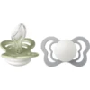 BIBS Nacht Fopspeen Couture Sage En Cloud Silicone 6-36 Maanden, 2 St.