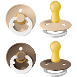 BIBS Soother Colour Donkere Eik / Vanille Night 6-18 Maanden, 4 St. -Kleintje Luxe bibs soother colour donkere eik vanille night 6 18 maanden 4 st a321133 3