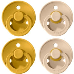 BIBS Soother Colour Mosterd / Vanille 6-18 Maanden, 4 St. -Kleintje Luxe bibs soother colour mosterd vanille 6 18 maanden 4 st a321132 3