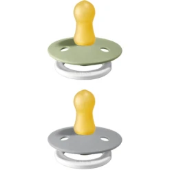 BIBS Soother Colour Sage / Wolk Night 0-6 Maanden, 2 Stuks. -Kleintje Luxe bibs soother colour sage wolk night 0 6 maanden 2 stuks a320775 2